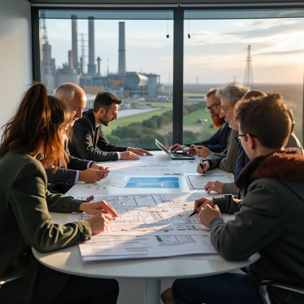 Equipo discutiendo estrategias de inversión energética en Argentina